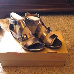 Pewter colored New sandals